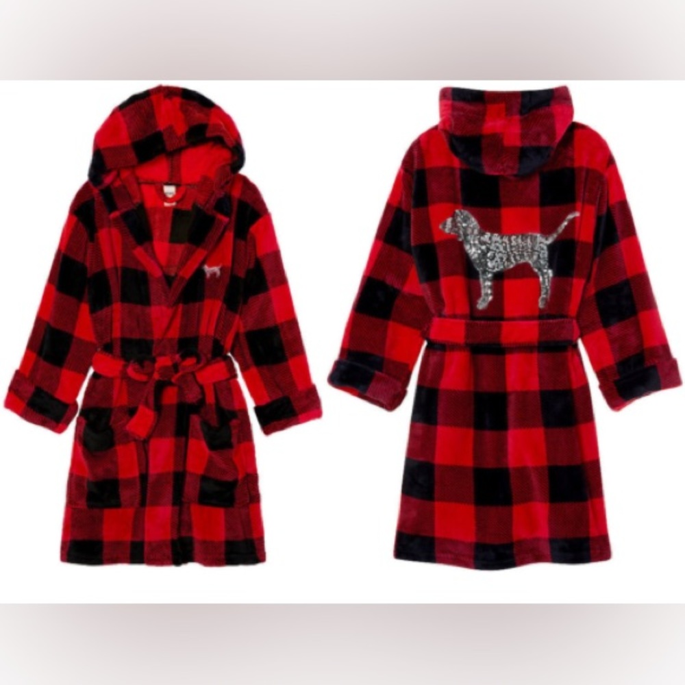 Victoria Secret PINK - M/L Plaid Robe